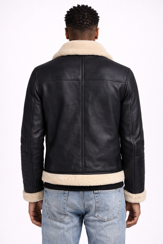 Giacca Montone in pelle e pelliccia